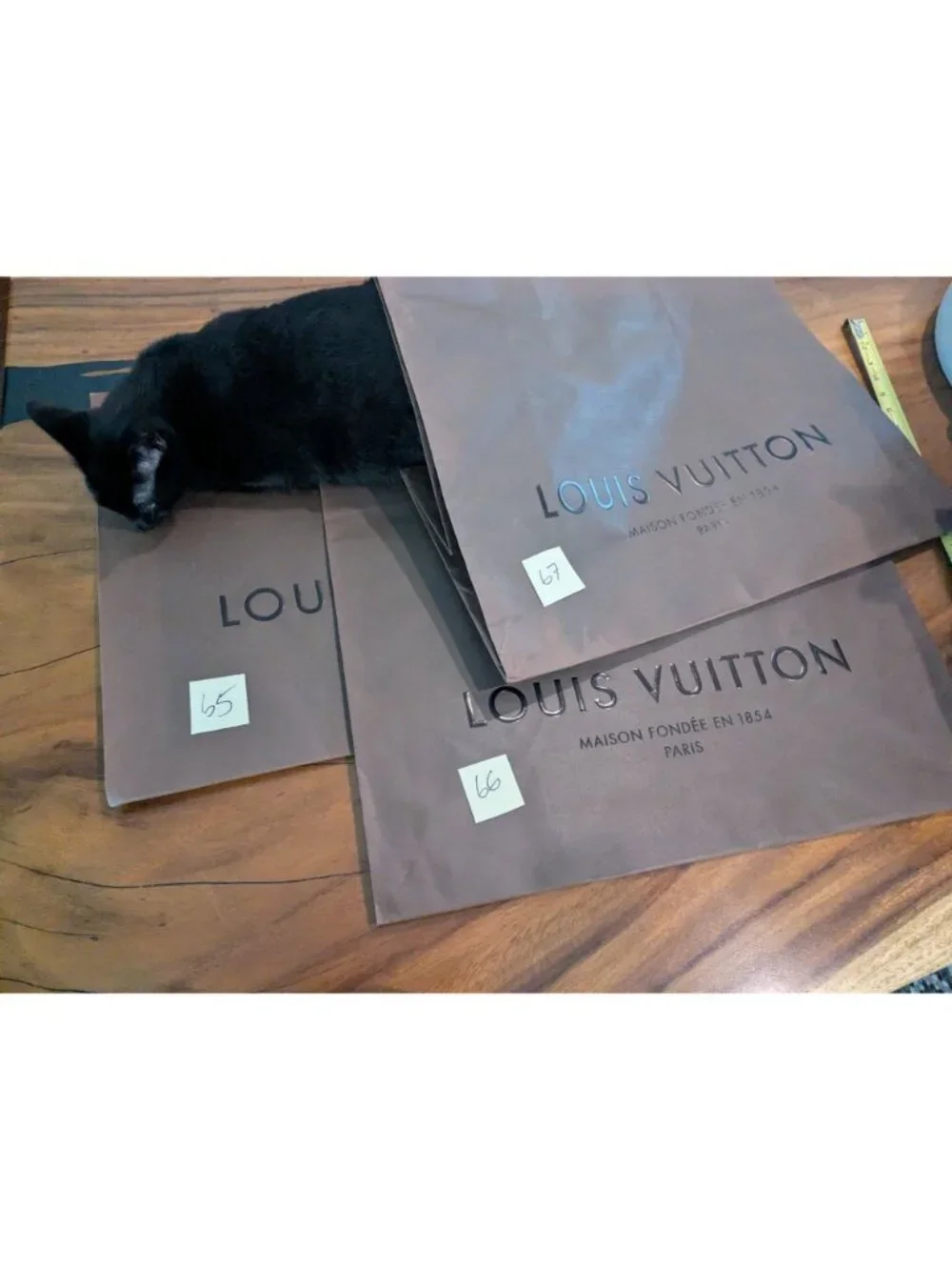 Louis Vuitton Brown Paper Shopping Gift Bag 24